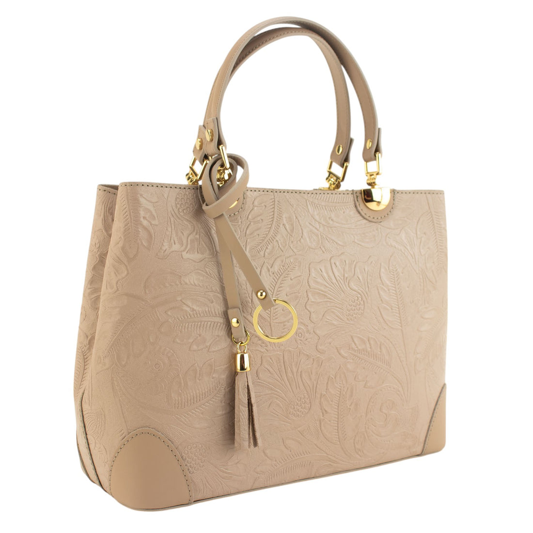 Bolso en piel Pregato Eleganza Grabado Nude