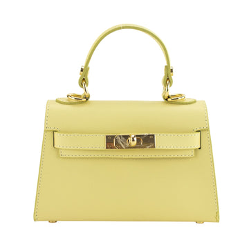 Bolso en Piel Pregato mini Latenza Amarillo lima