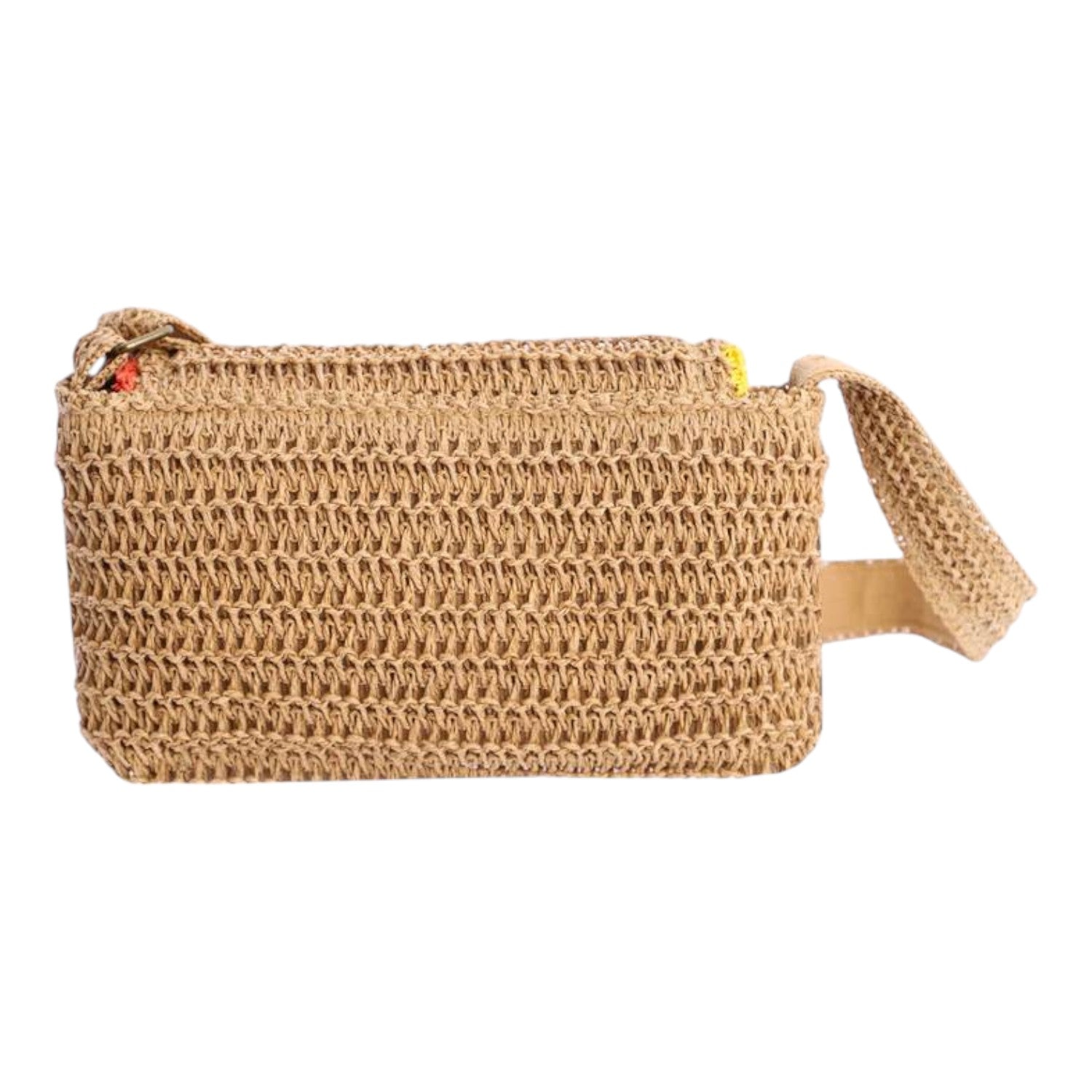 Bandolera Amichi rafia Forge Marrón - KimondoShop