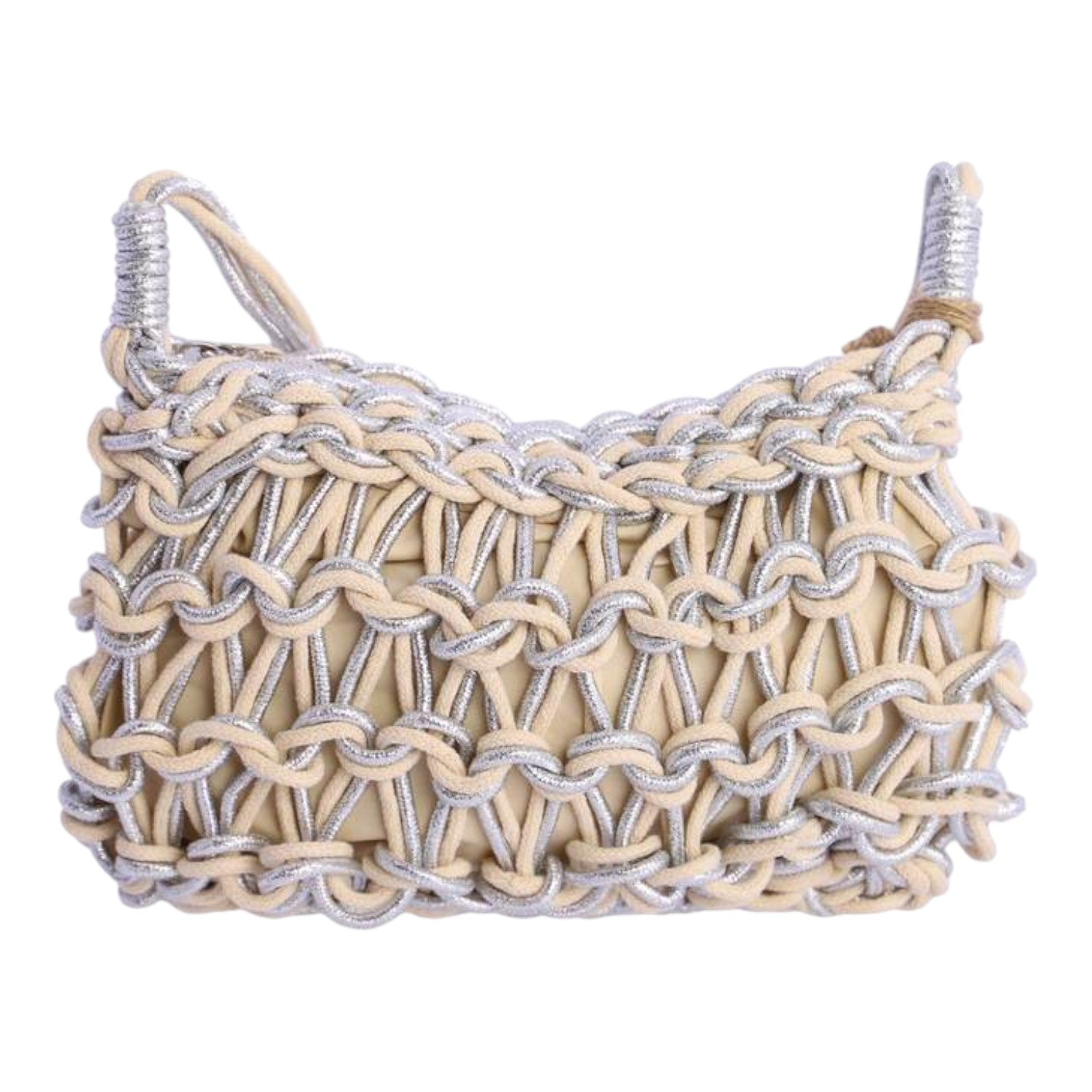 Bandolera pequeña Amichi hilo Dusk Plateado - KimondoShop