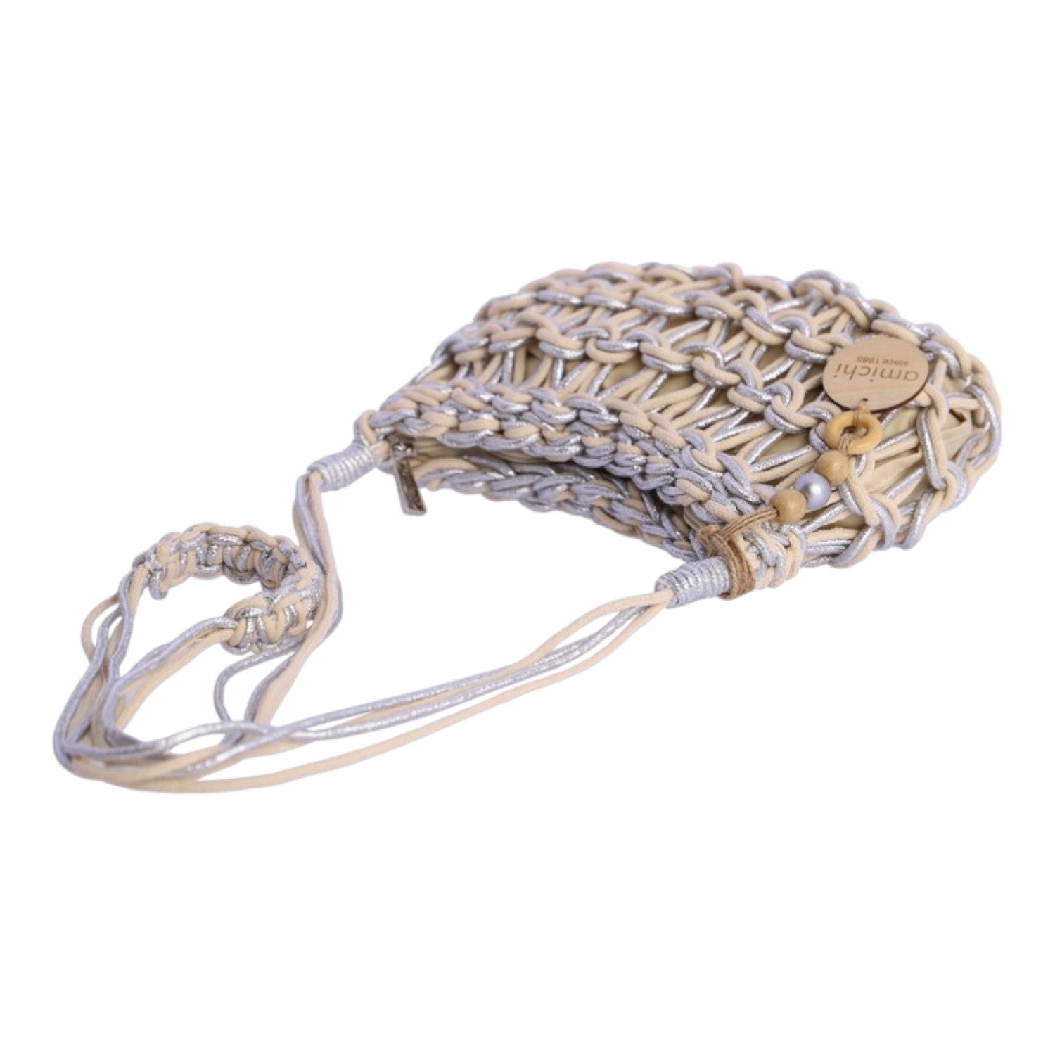 Bandolera pequeña Amichi hilo Dusk Plateado - KimondoShop