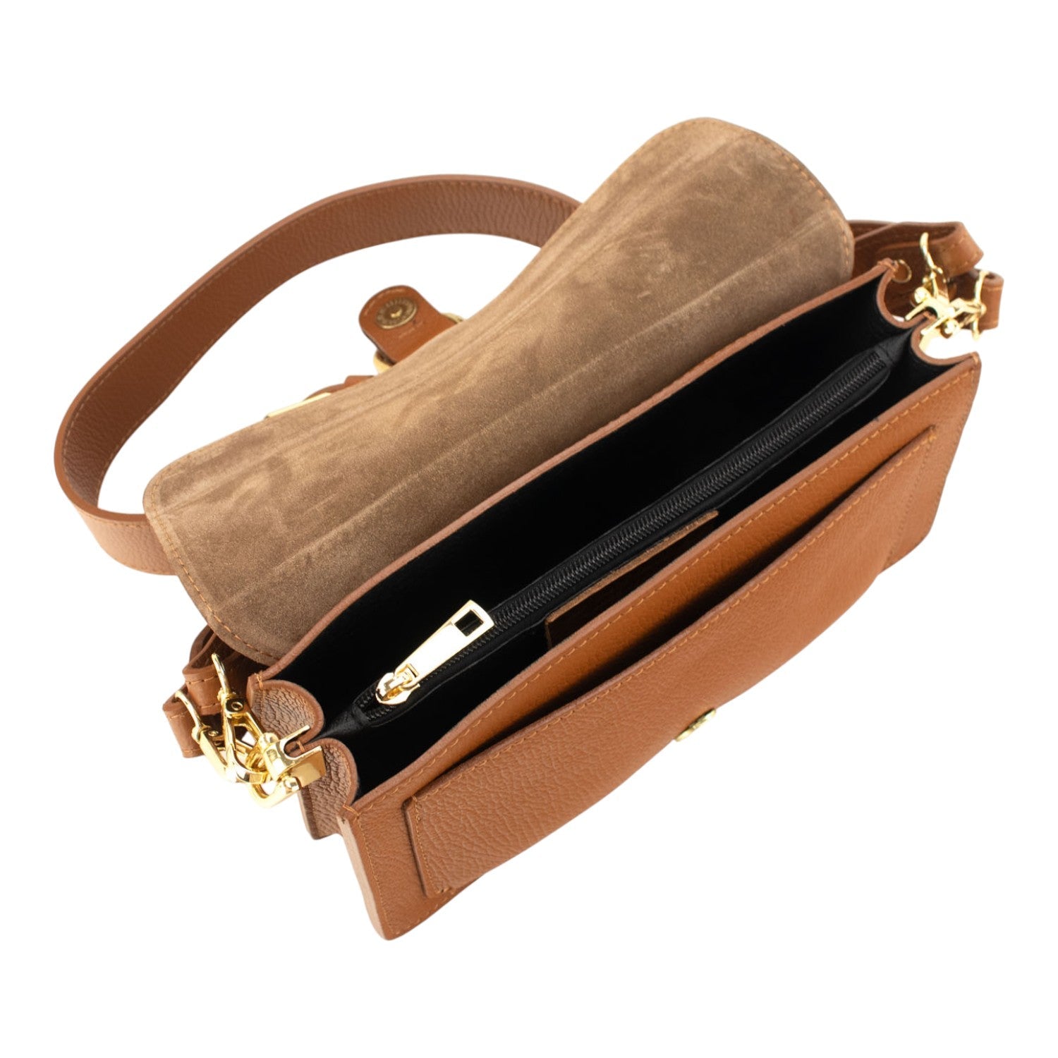 Bandolera Piel Pregato Fíbula Ante Camel - KimondoShop
