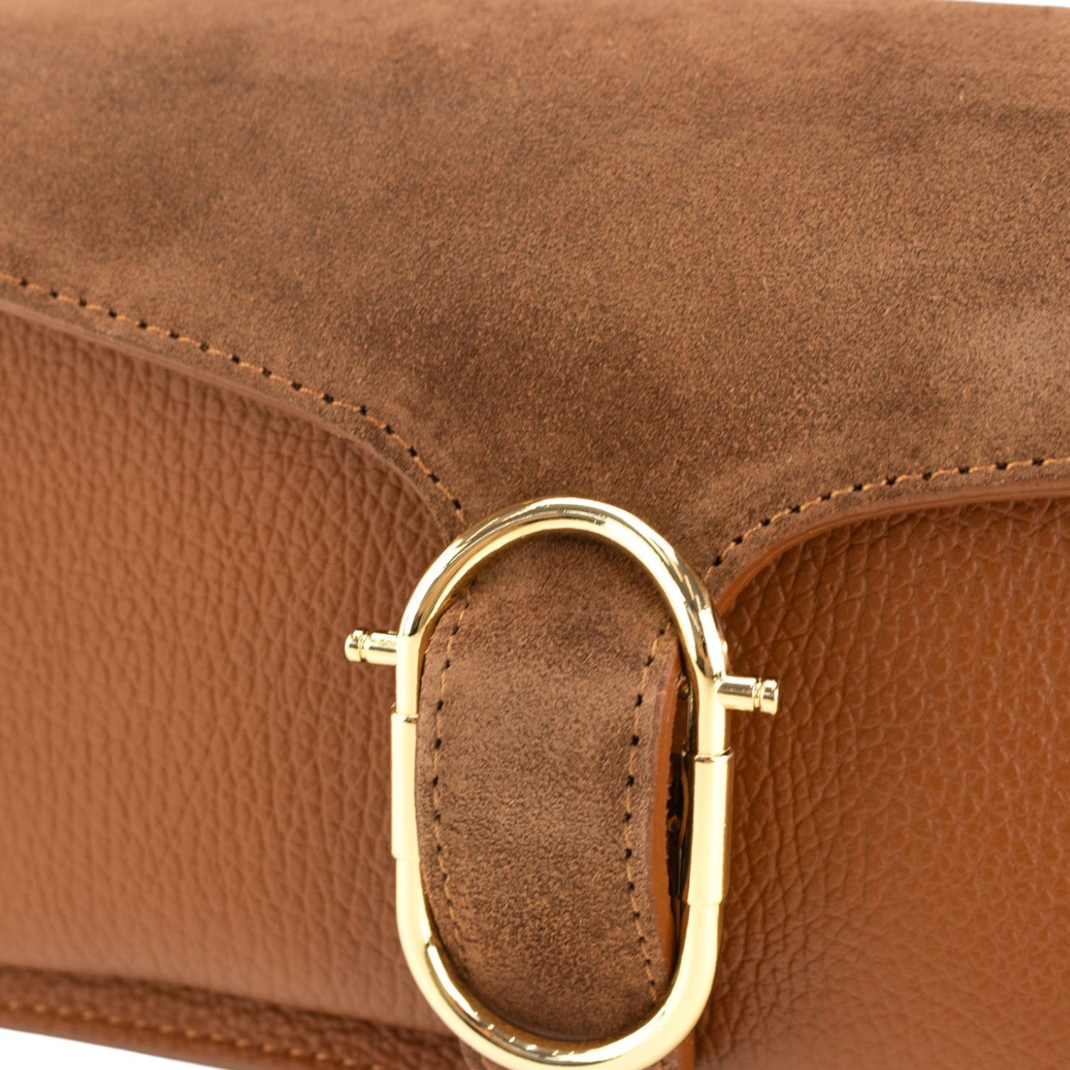 Bandolera Piel Pregato Fíbula Ante Camel - KimondoShop
