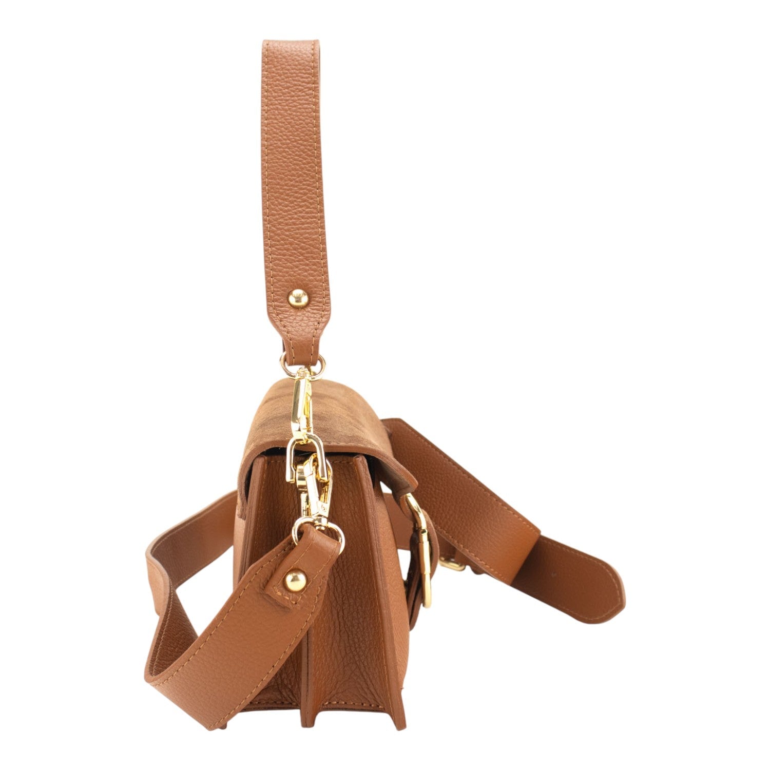 Bandolera Piel Pregato Fíbula Ante Camel - KimondoShop
