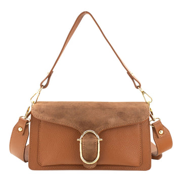 Bandolera Piel Pregato Fíbula Ante Camel - KimondoShop