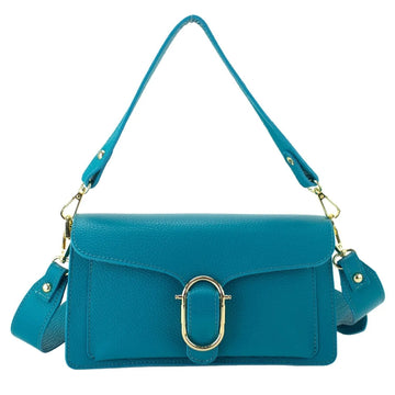 Bandolera Piel Pregato Fíbula Azul turquesa - KimondoShop