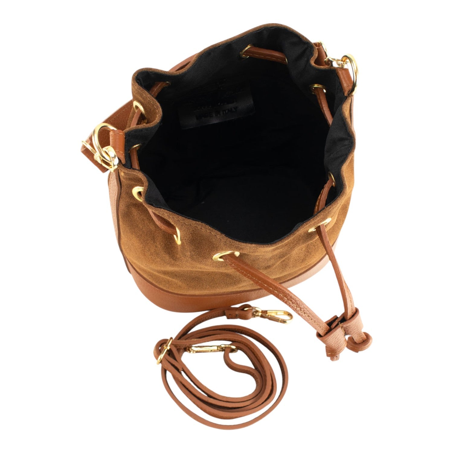 Bolso bombonera en Piel Pregato Ayra Ante Camel - KimondoShop
