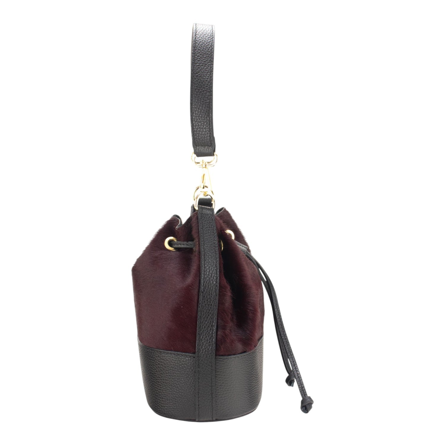 Bolso bombonera en Piel Pregato Ayra Burdeos - KimondoShop