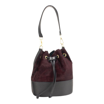 Bolso bombonera en Piel Pregato Ayra Burdeos - KimondoShop