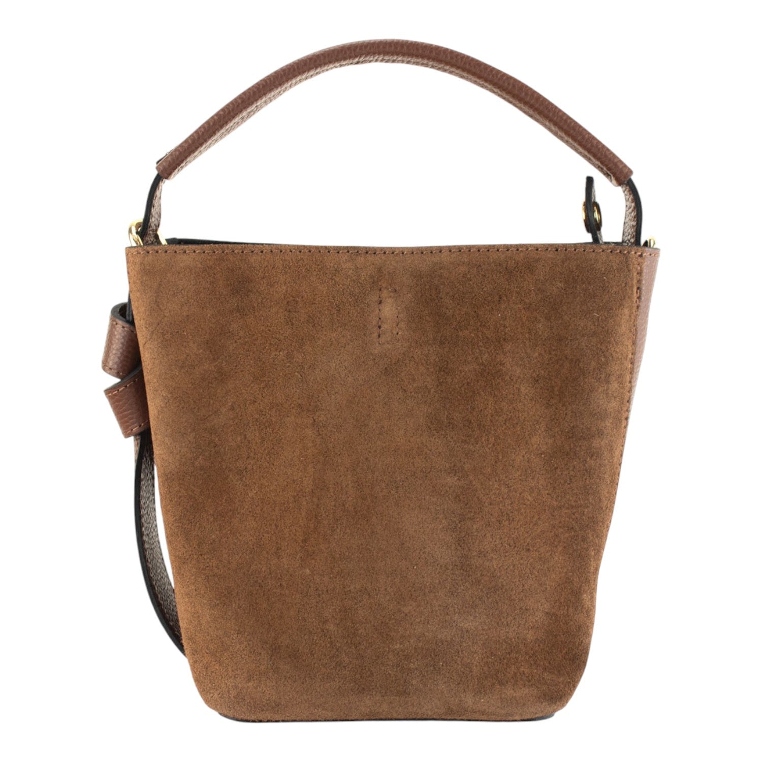 Bolso bucket en Piel Pregato Alessia Ante Camel medio - KimondoShop