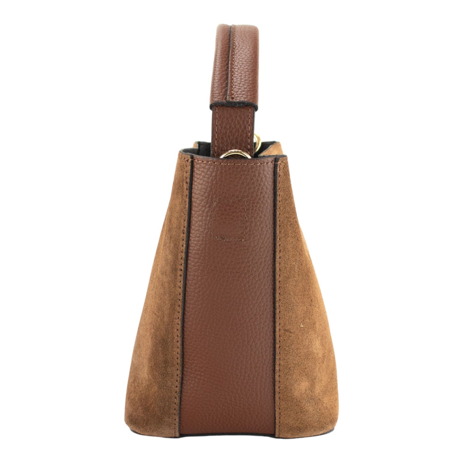 Bolso bucket en Piel Pregato Alessia Ante Camel medio - KimondoShop