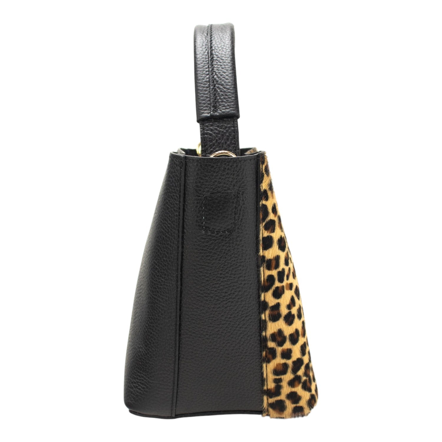 Bolso bucket en Piel Pregato Alessia Premium Guepardo - KimondoShop