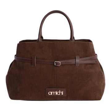 Bolso de mano Amichi Seda Marrón - KimondoShop