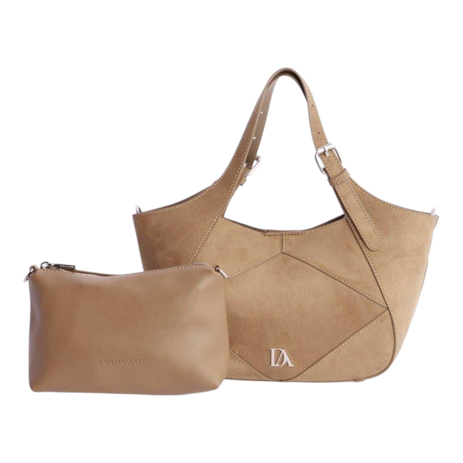 Bolso de mano Don Algodon Urbana Chic Marrón - KimondoShop