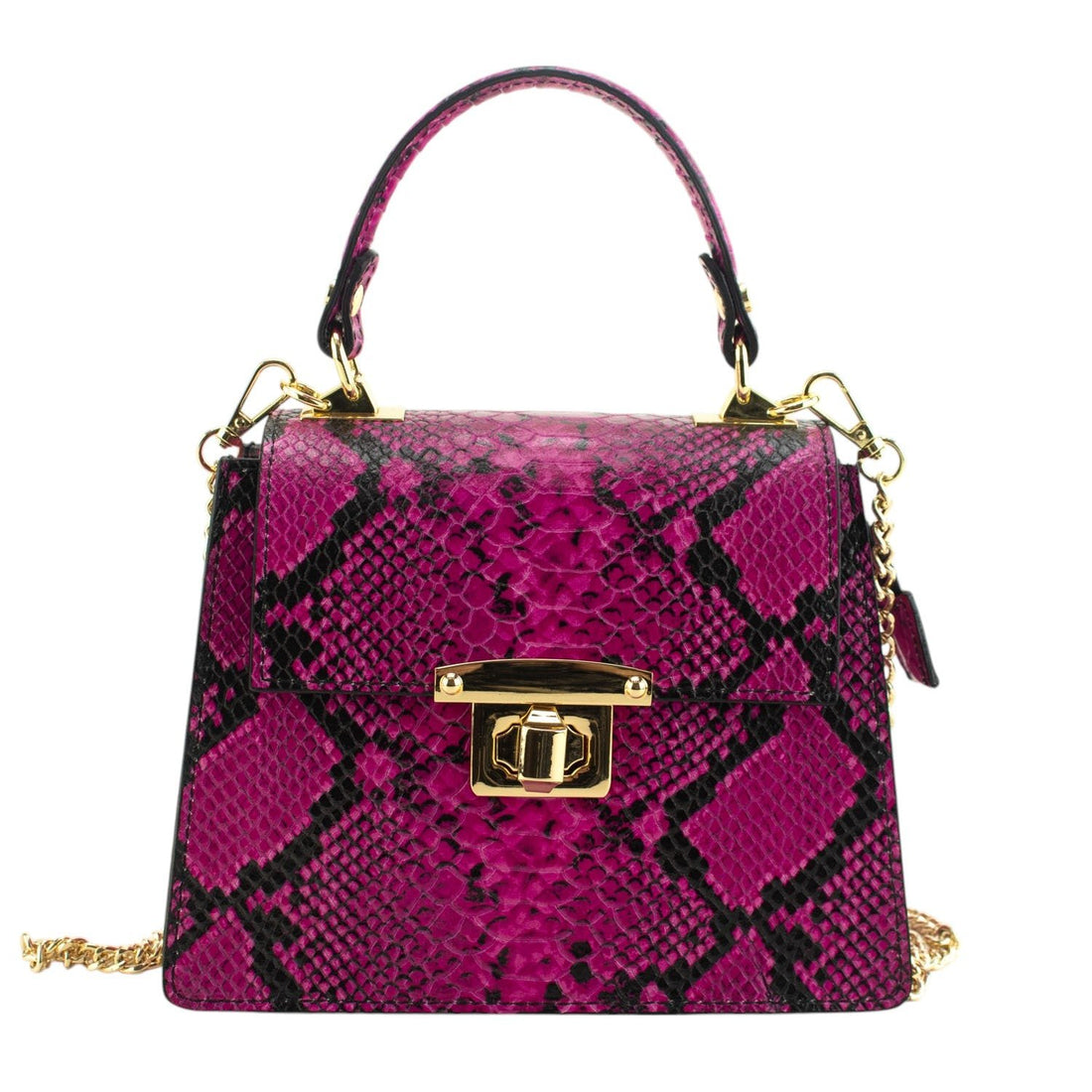 Bolso de mano Piel Pregato Gekko Fucsia - KimondoShop