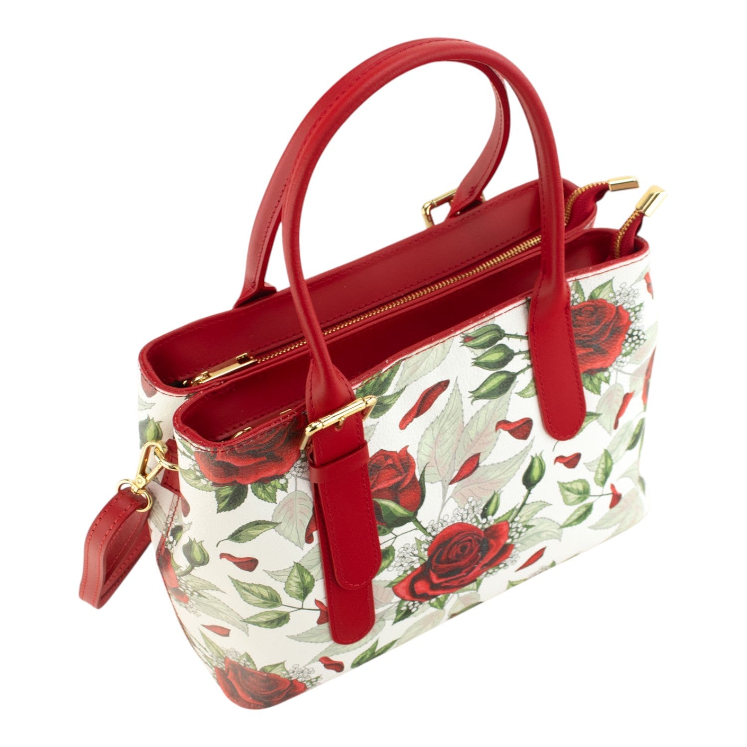 Bolso de mano Piel Pregato Serena Rosas - KimondoShop