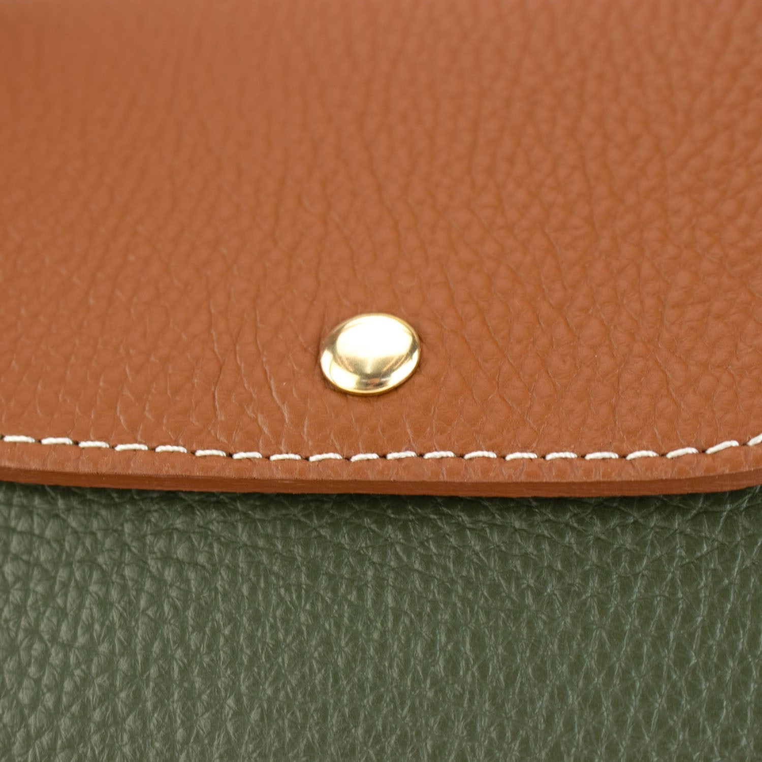 Bolso de Piel Pregato Allure Verde oliva - KimondoShop