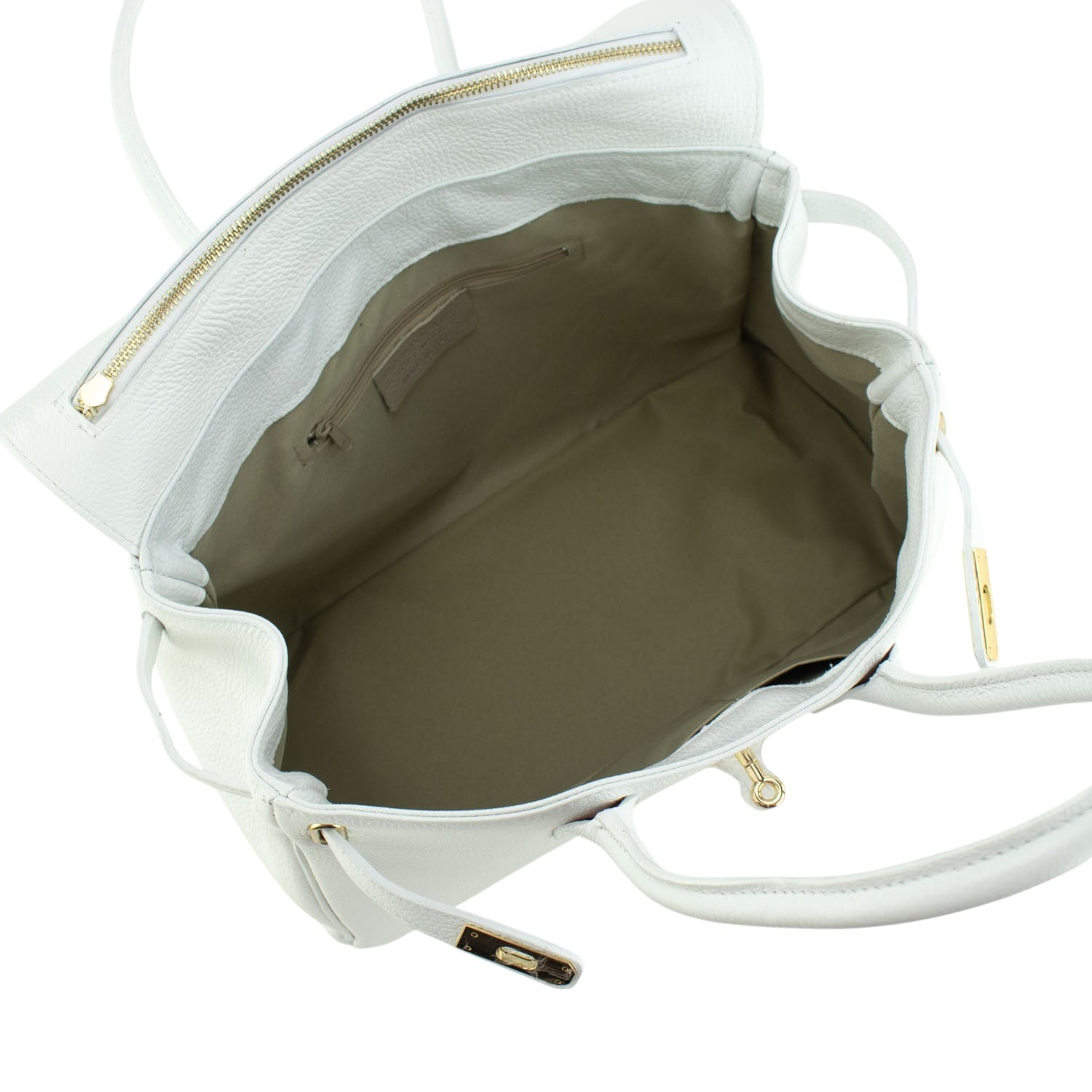 Bolso de Piel Pregato Juliette Blanco - KimondoShop