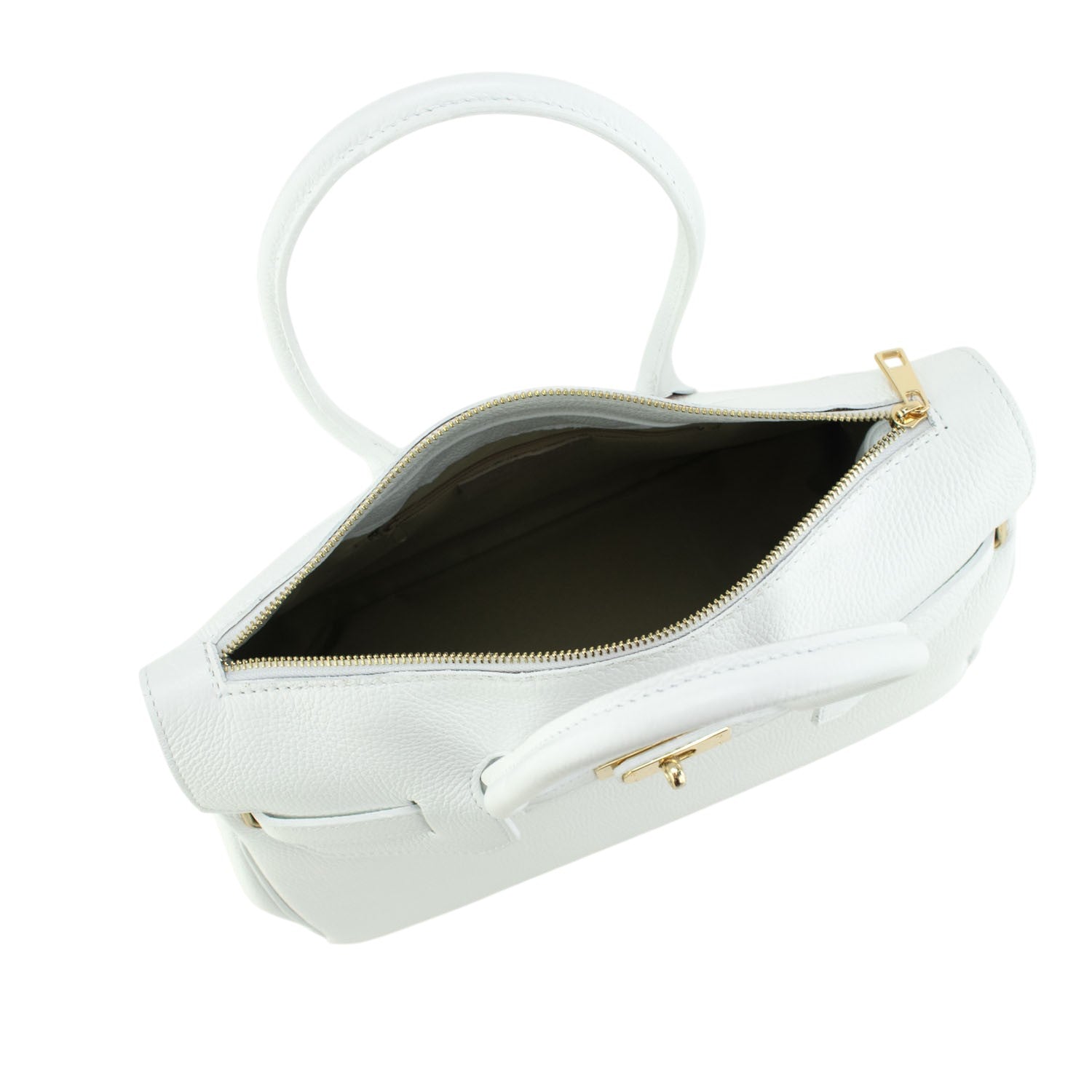 Bolso de Piel Pregato Juliette Blanco - KimondoShop