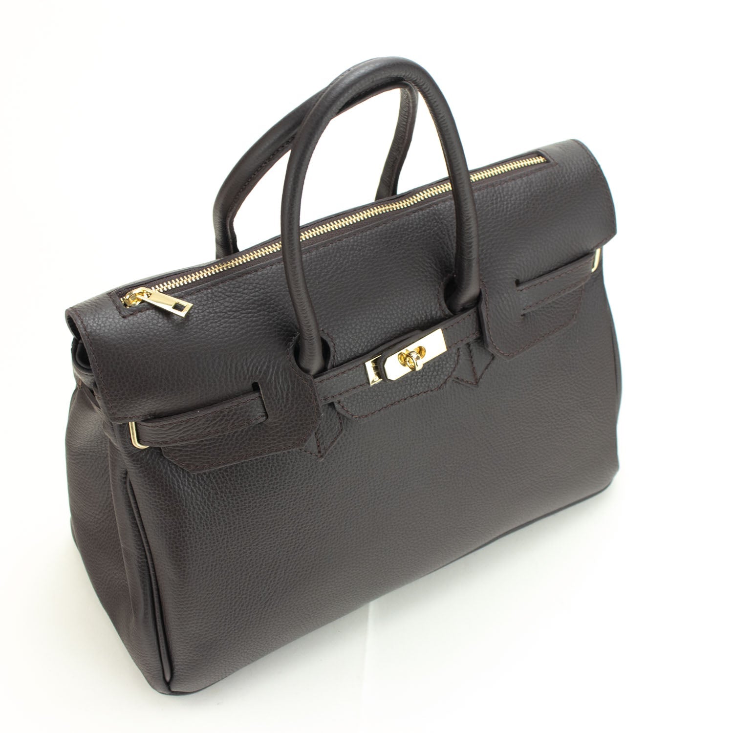 Bolso de Piel Pregato Juliette Chocolate - KimondoShop