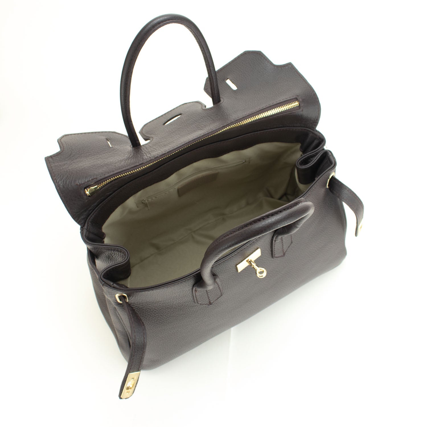 Bolso de Piel Pregato Juliette Chocolate - KimondoShop