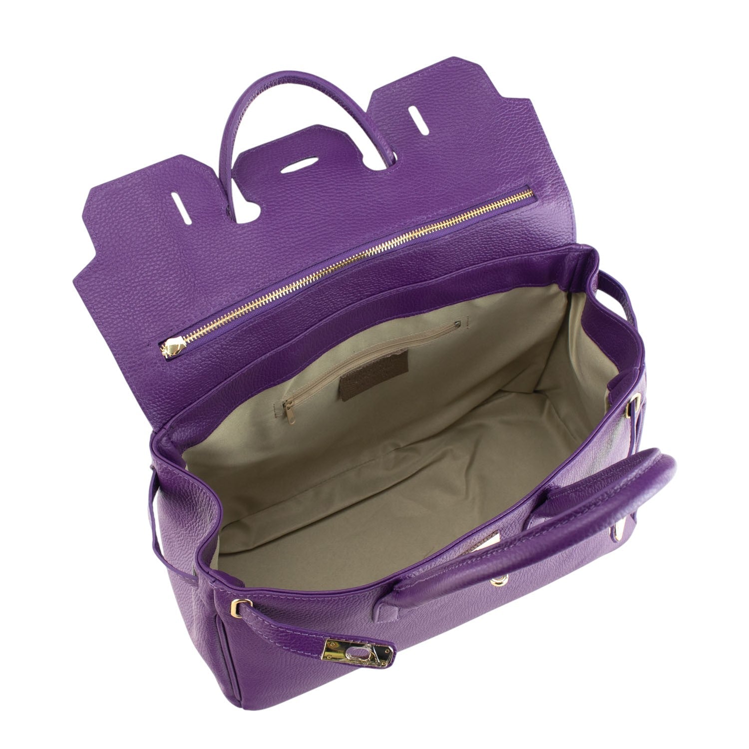 Bolso de Piel Pregato Juliette Lila - KimondoShop