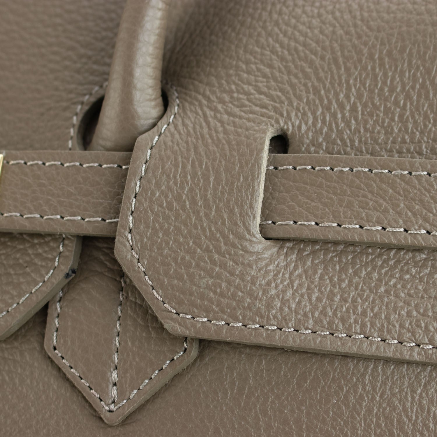 Bolso de Piel Pregato Juliette Taupe - KimondoShop