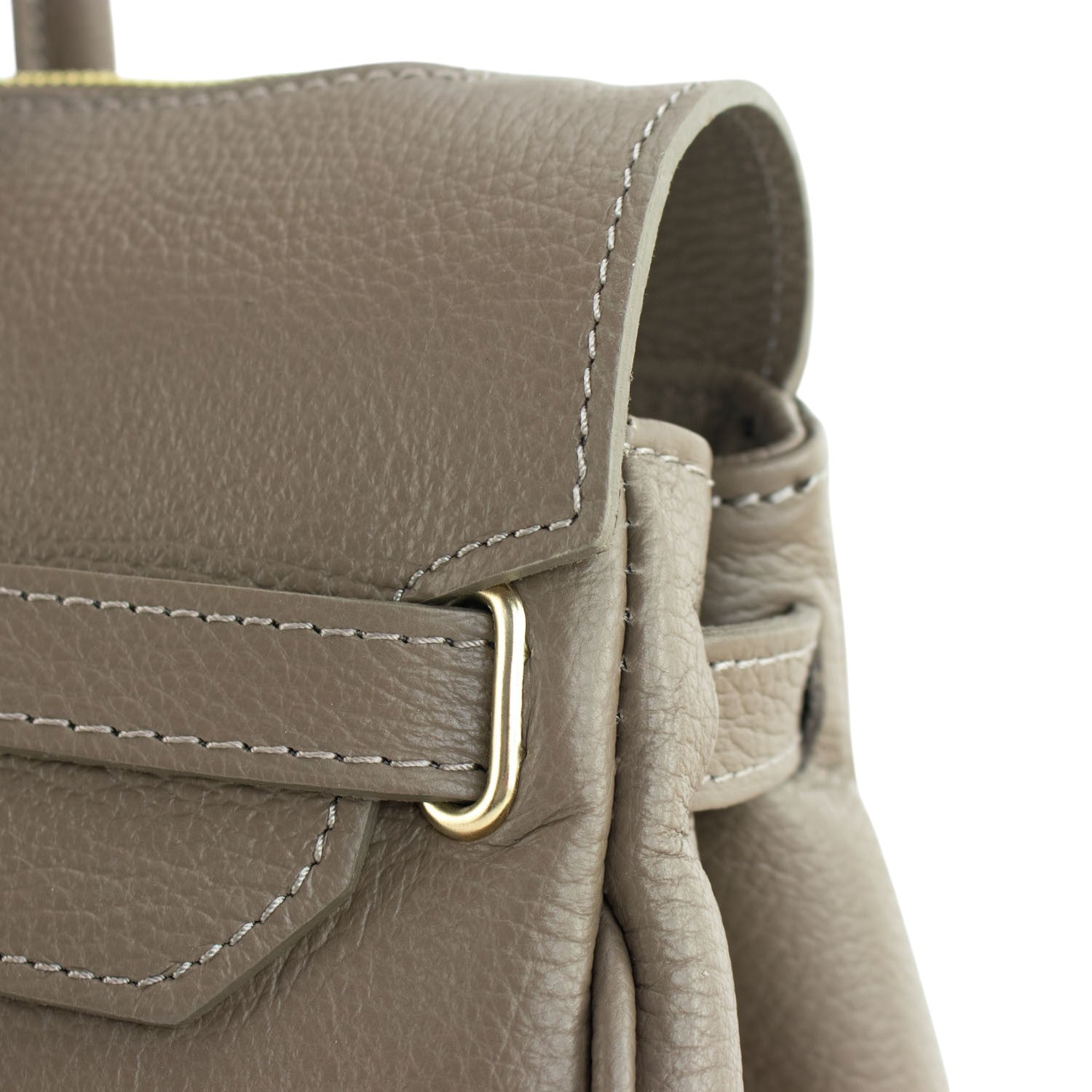 Bolso de Piel Pregato Juliette Taupe - KimondoShop