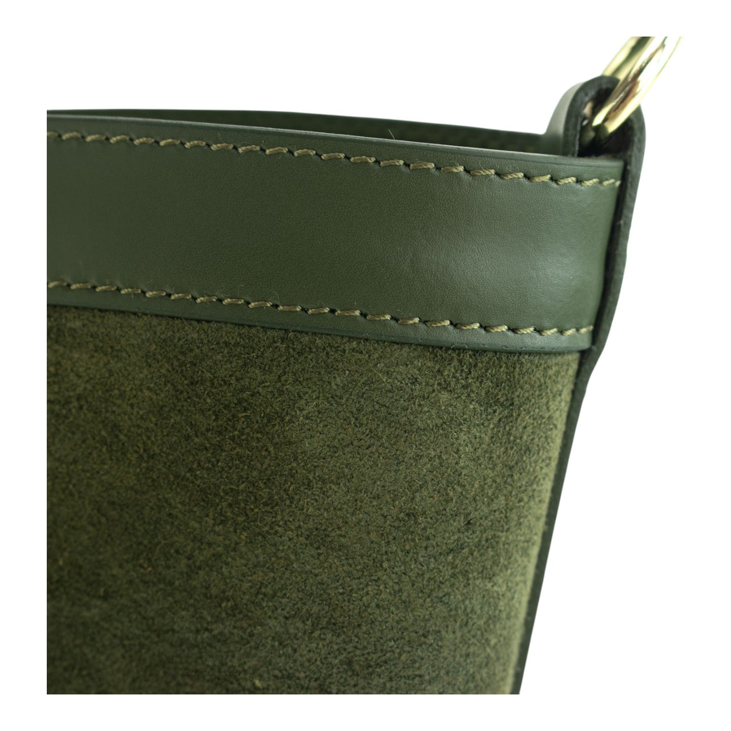 Bolso en piel Pregato Armonia Ante Verde - KimondoShop