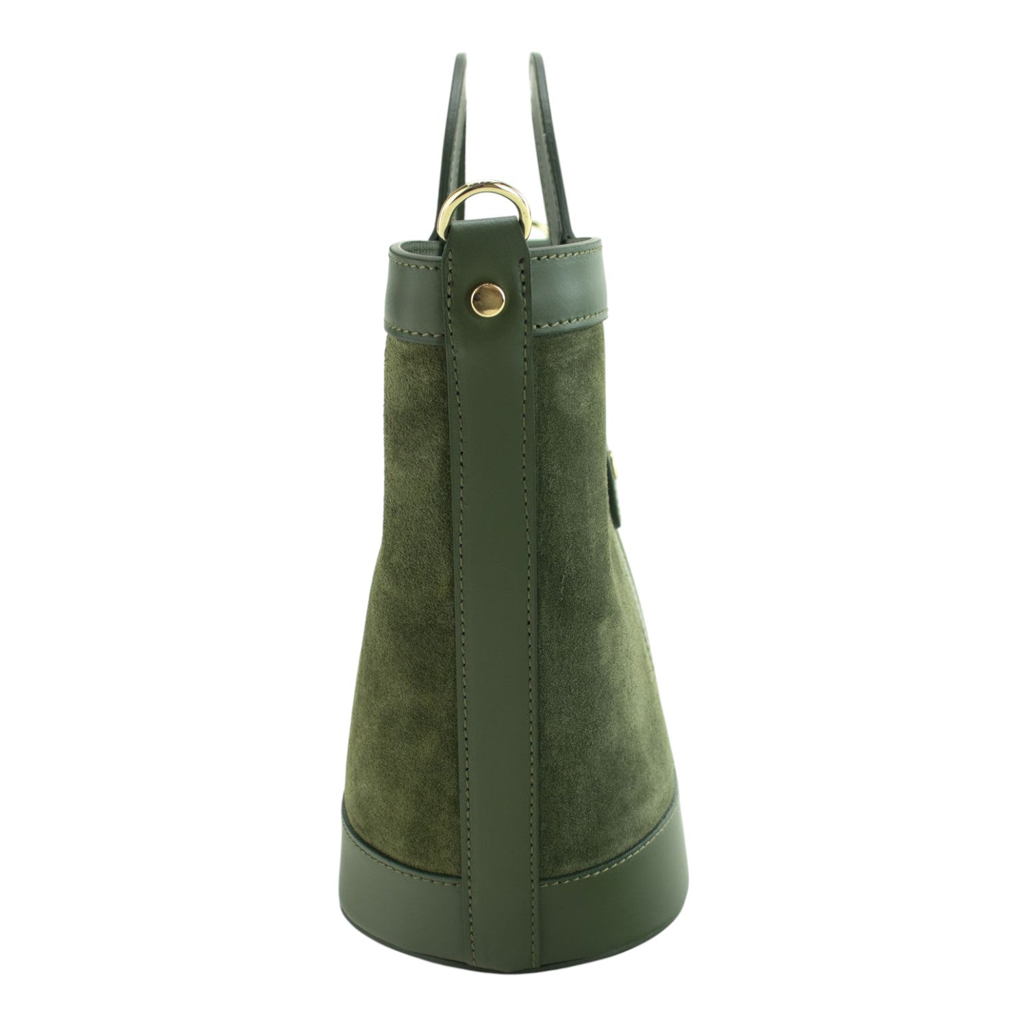 Bolso en piel Pregato Armonia Ante Verde - KimondoShop