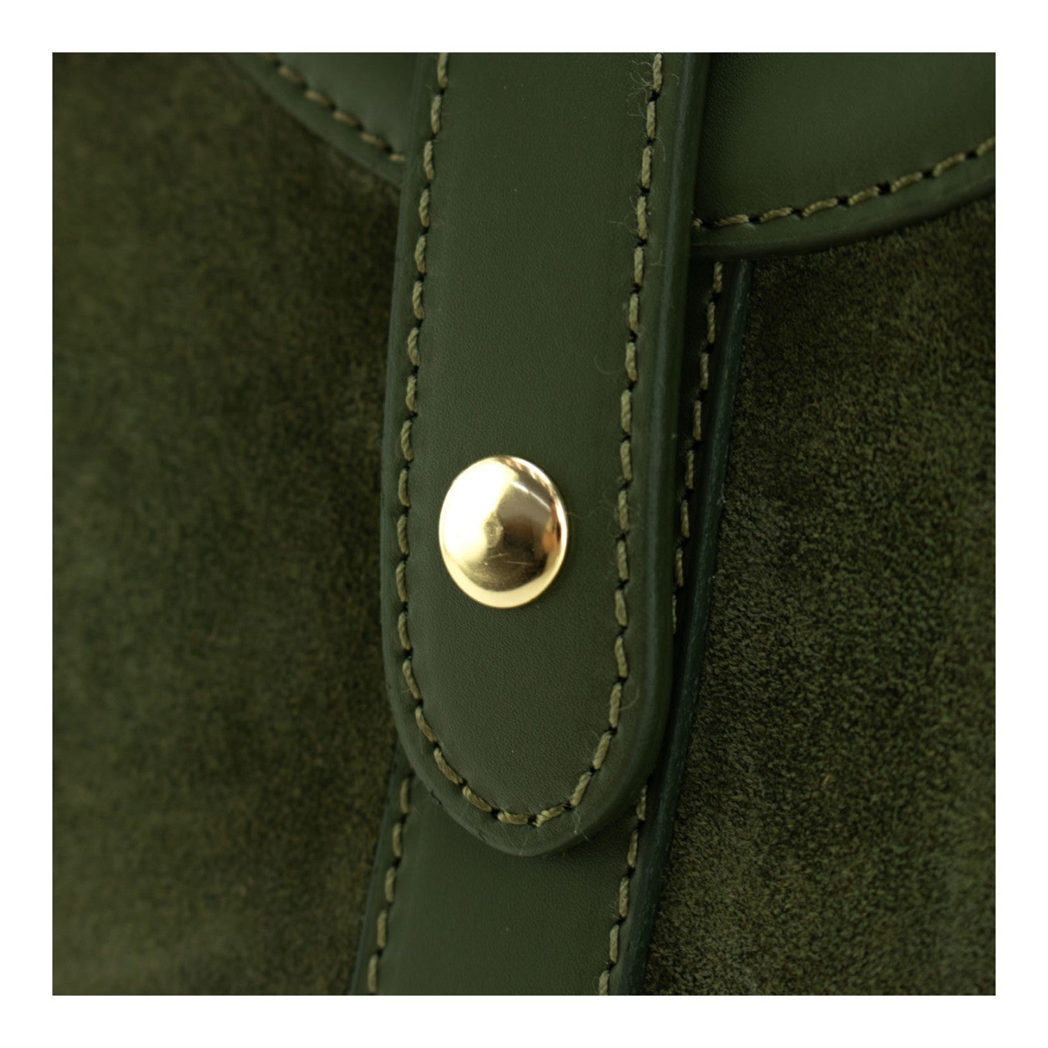 Bolso en piel Pregato Armonia Ante Verde - KimondoShop