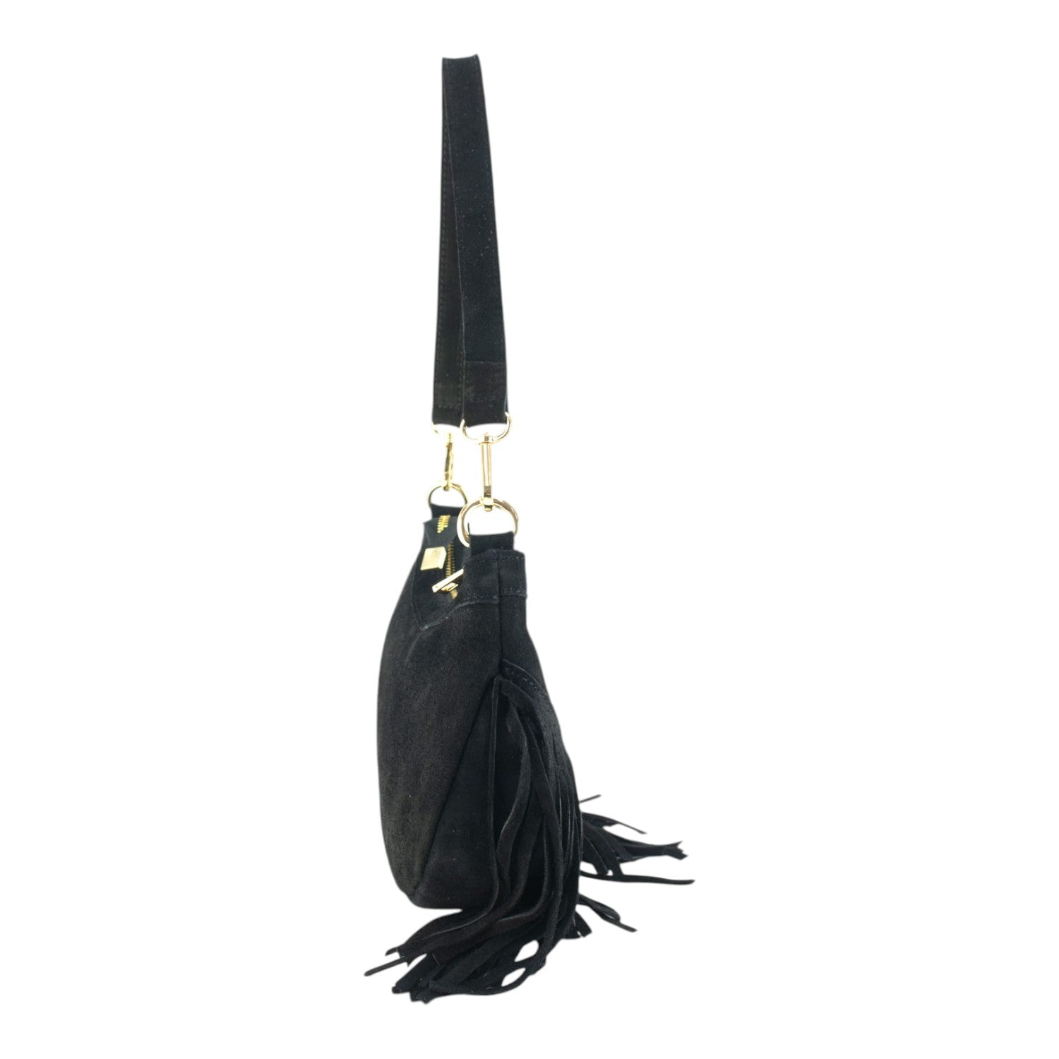 Bolso en piel Pregato Aube Ante Negro - KimondoShop