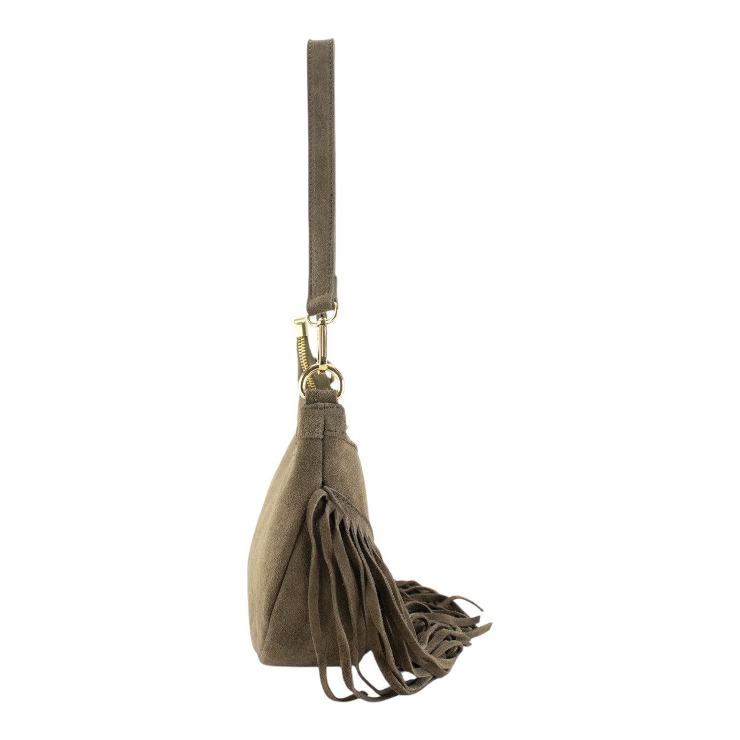 Bolso en piel Pregato Aube Ante Taupe - KimondoShop