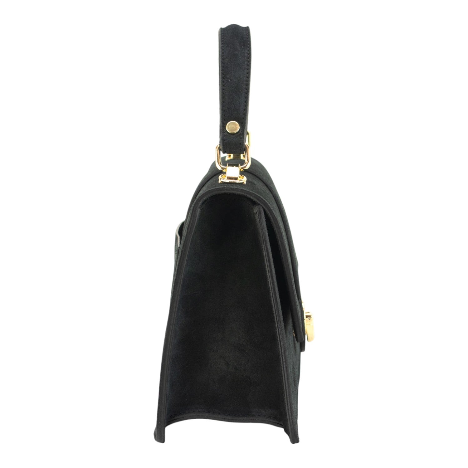 Bolso en piel Pregato Camelia Ante Negro - KimondoShop