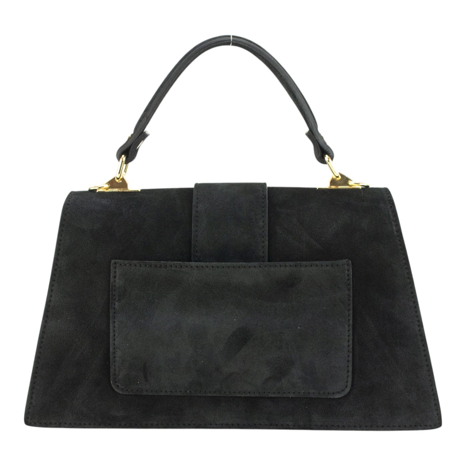 Bolso en piel Pregato Camelia Ante Negro - KimondoShop