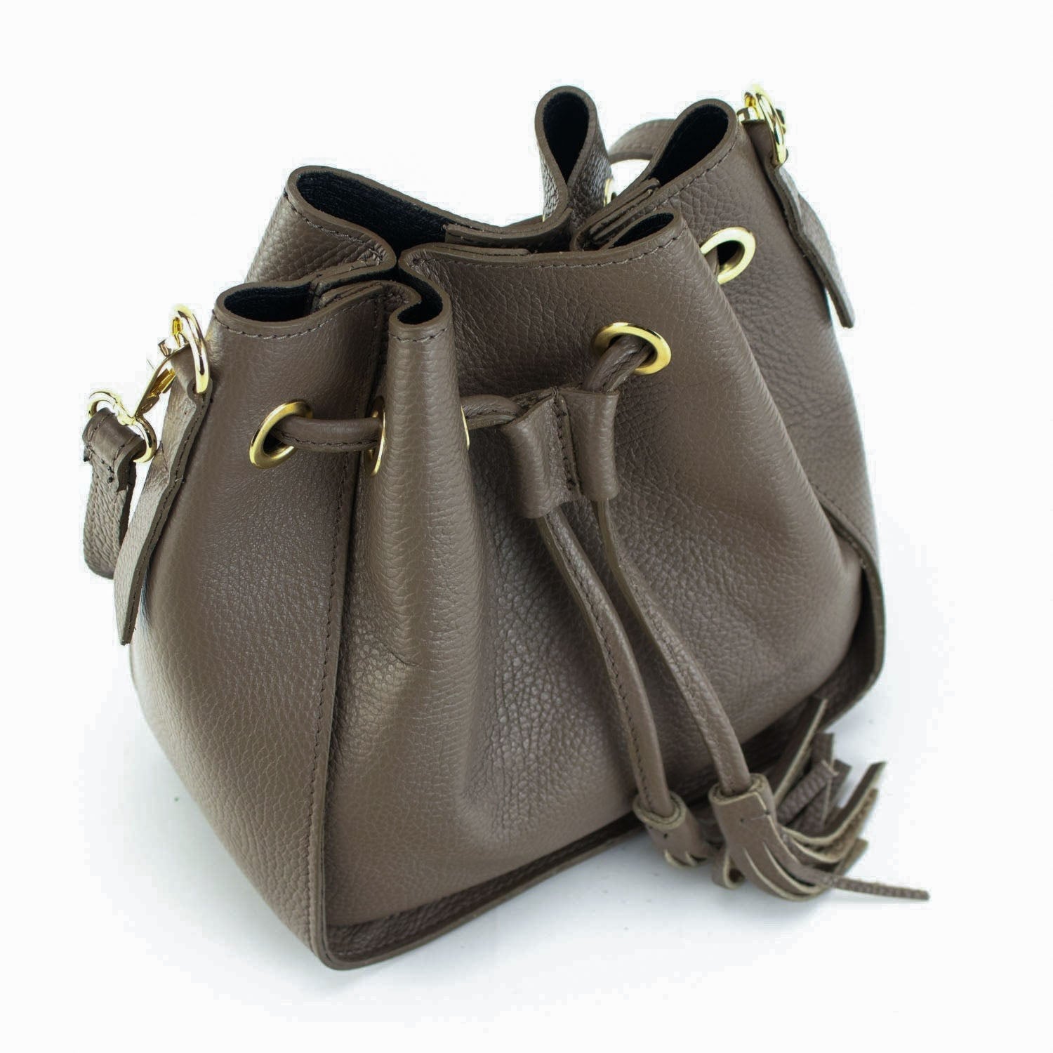 Bolso en Piel Pregato Laguna Taupe oscuro - KimondoShop