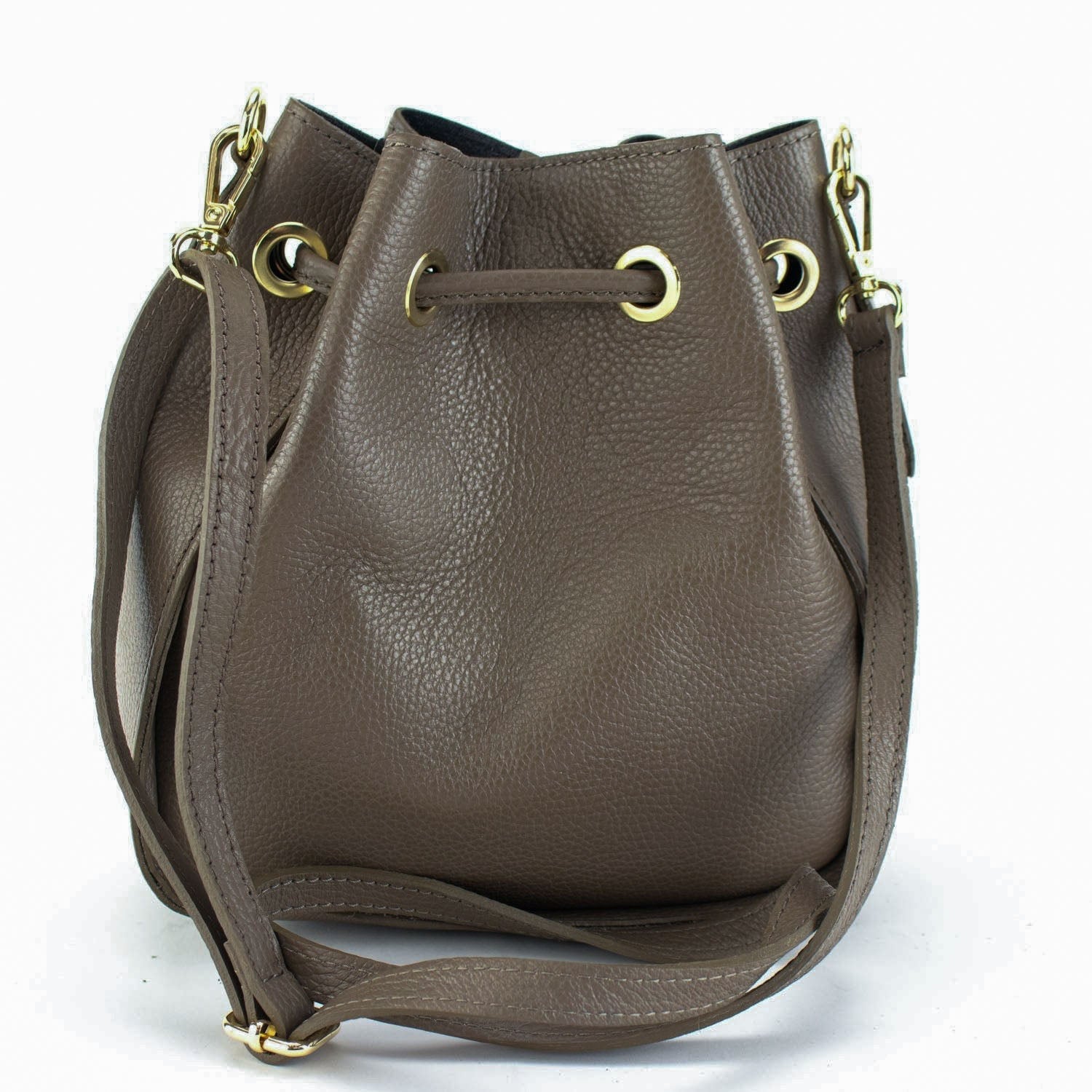 Bolso en Piel Pregato Laguna Taupe oscuro - KimondoShop