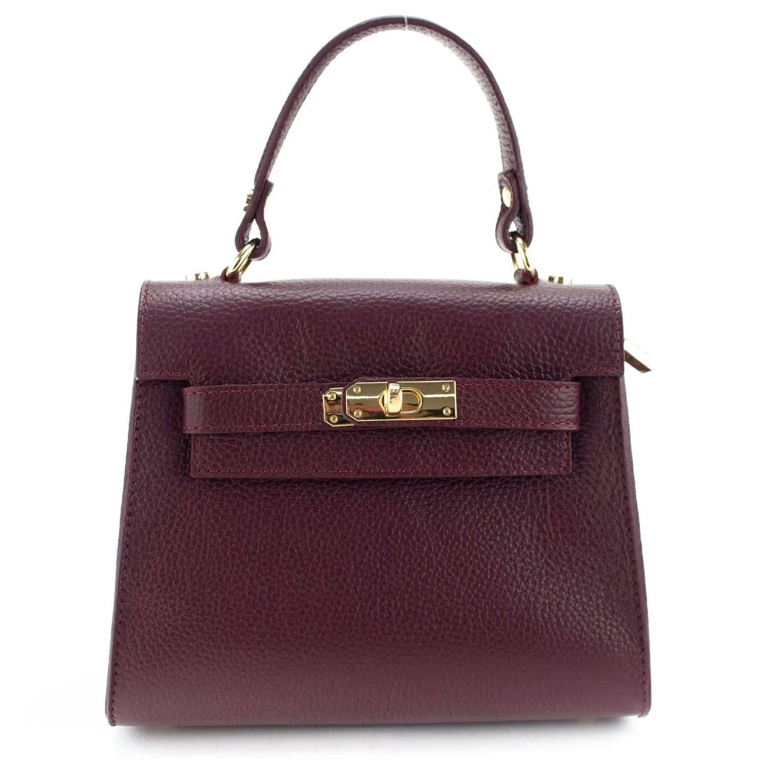 Bolso en Piel Pregato Latenza Burdeos - KimondoShop