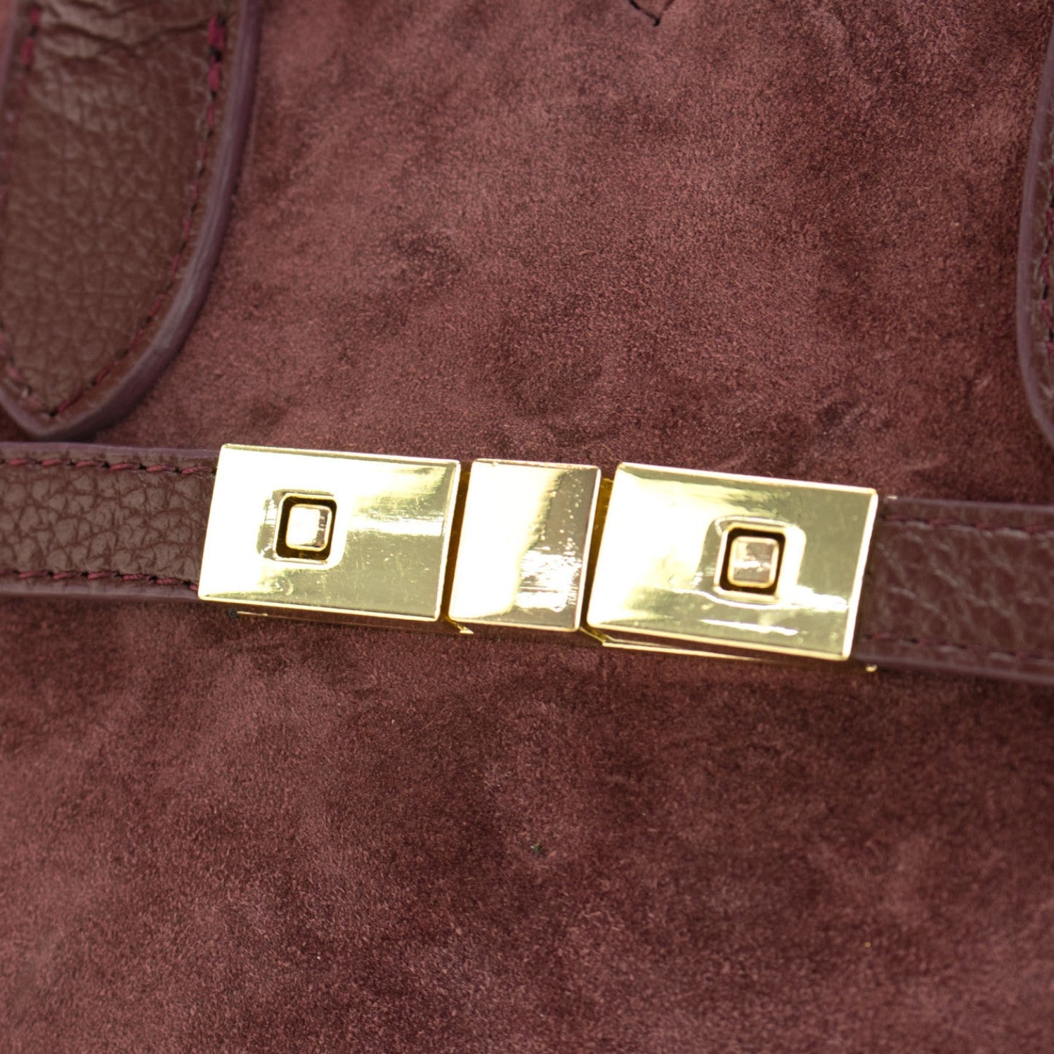 Bolso en Piel Pregato Lizea Burdeos - KimondoShop