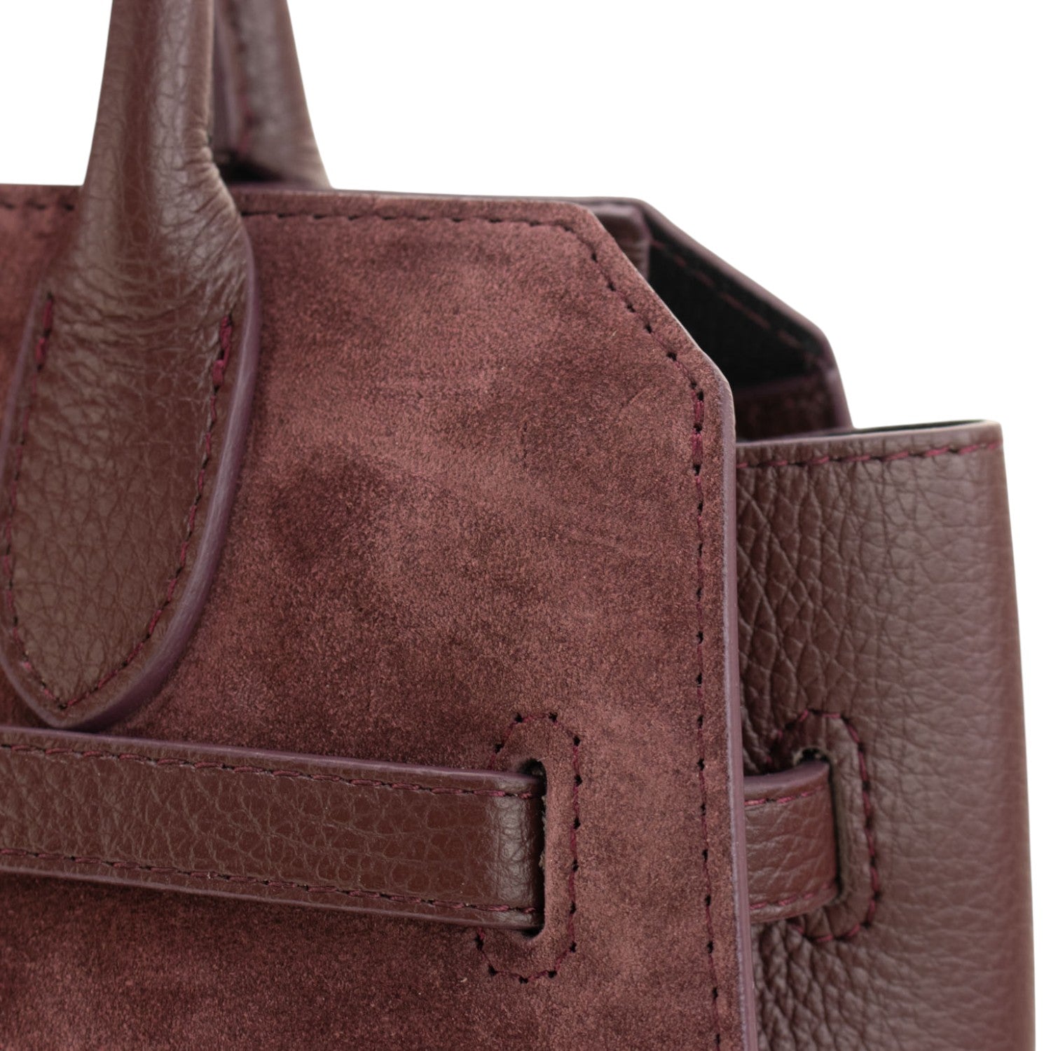 Bolso en Piel Pregato Lizea Burdeos - KimondoShop
