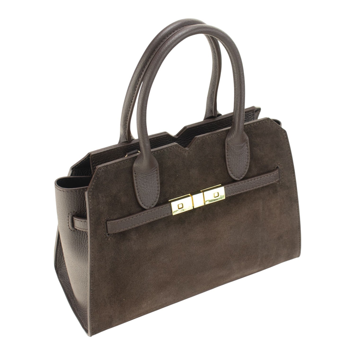 Bolso en Piel Pregato Lizea Chocolate - KimondoShop