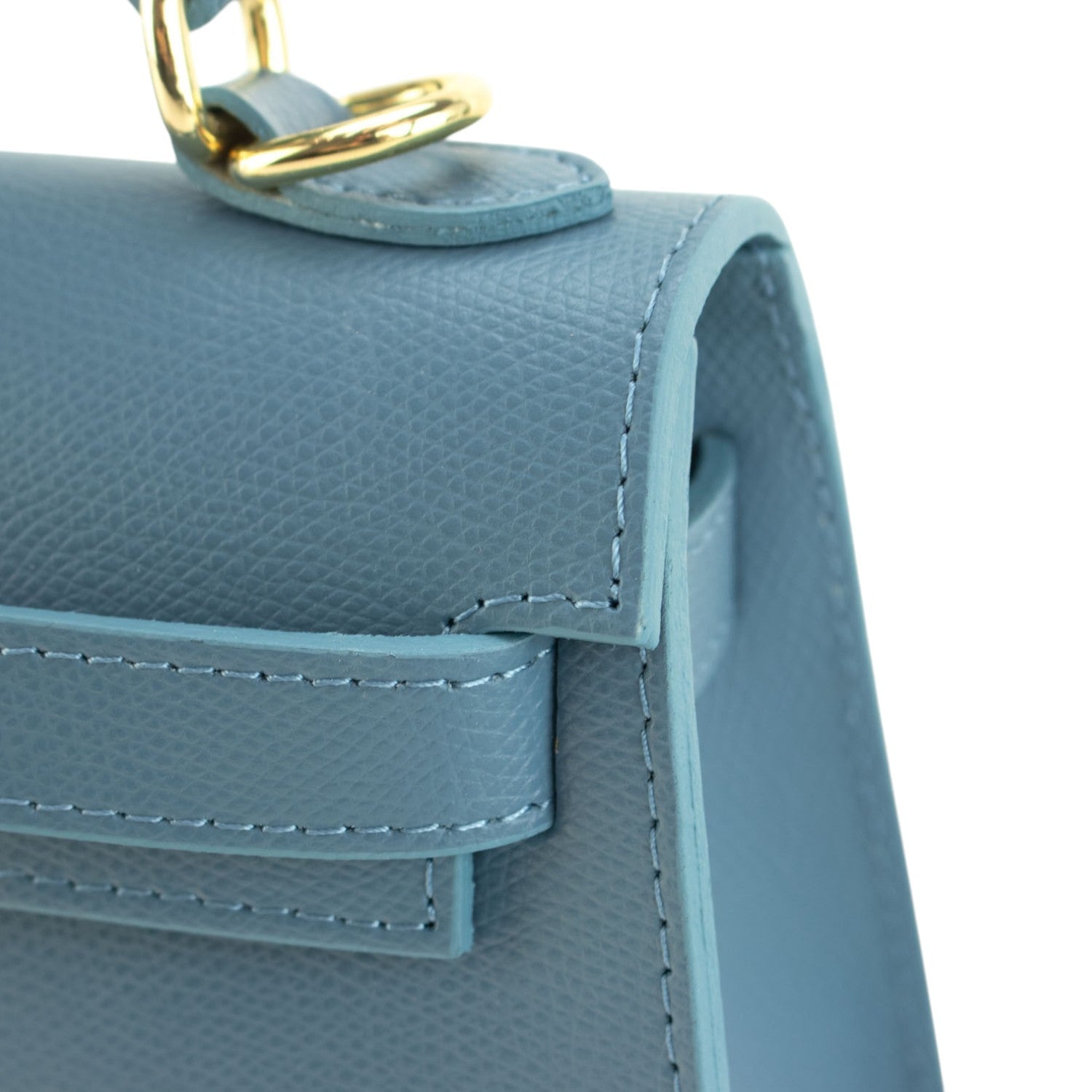 Bolso en Piel Pregato mini Latenza Azul Jeans - KimondoShop