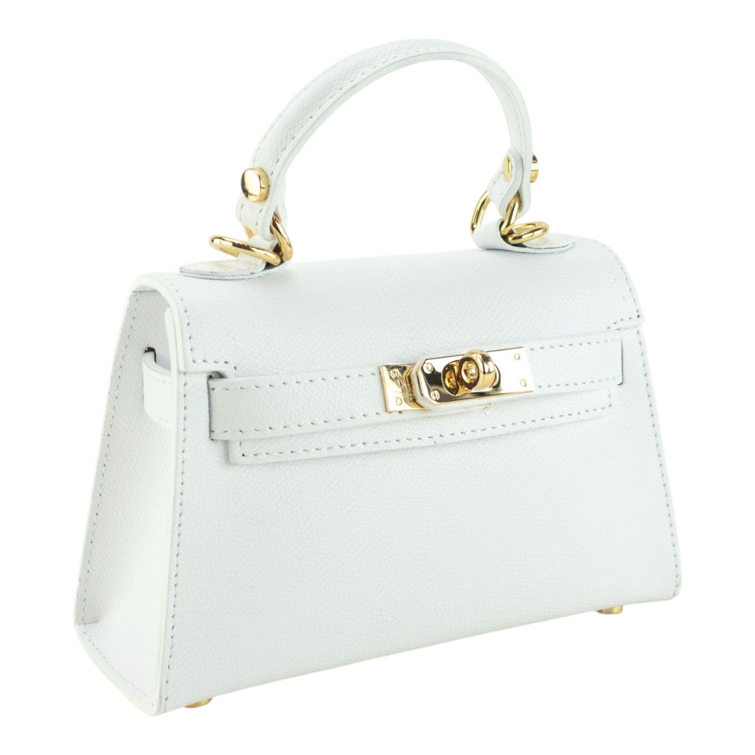 Bolso en Piel Pregato mini Latenza Blanco - KimondoShop