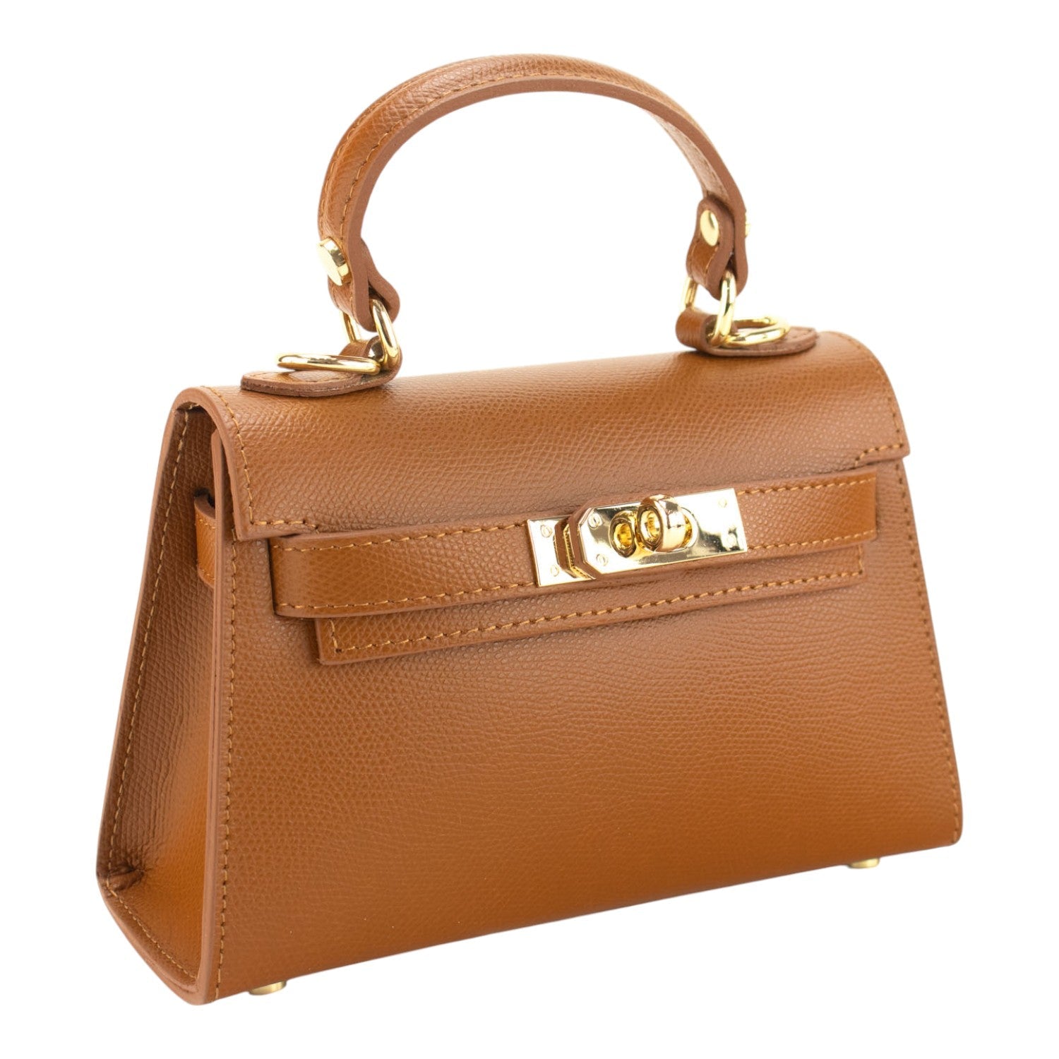 Bolso en Piel Pregato mini Latenza Camel - KimondoShop