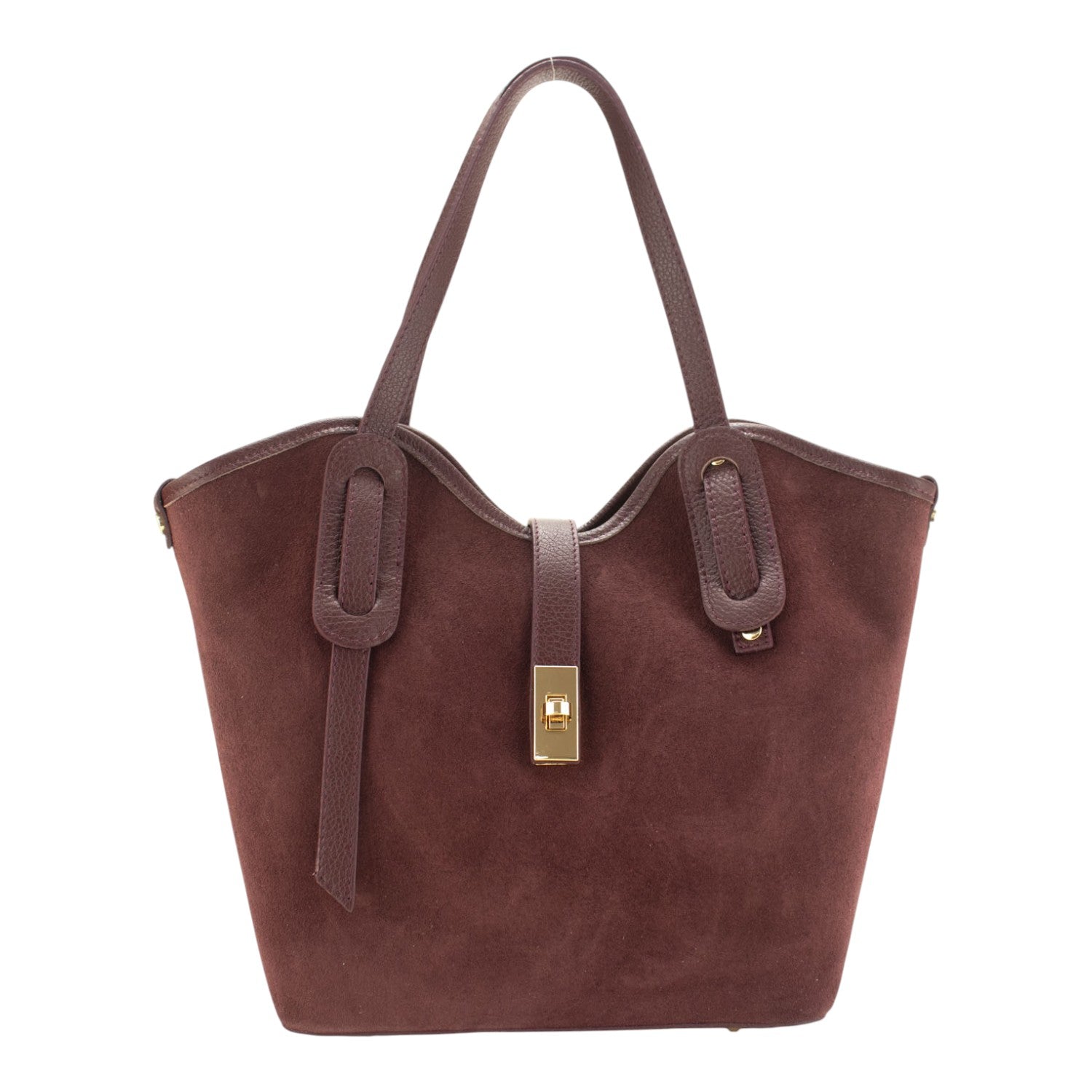 Bolso en Piel Pregato Siena Ante Burdeos - KimondoShop