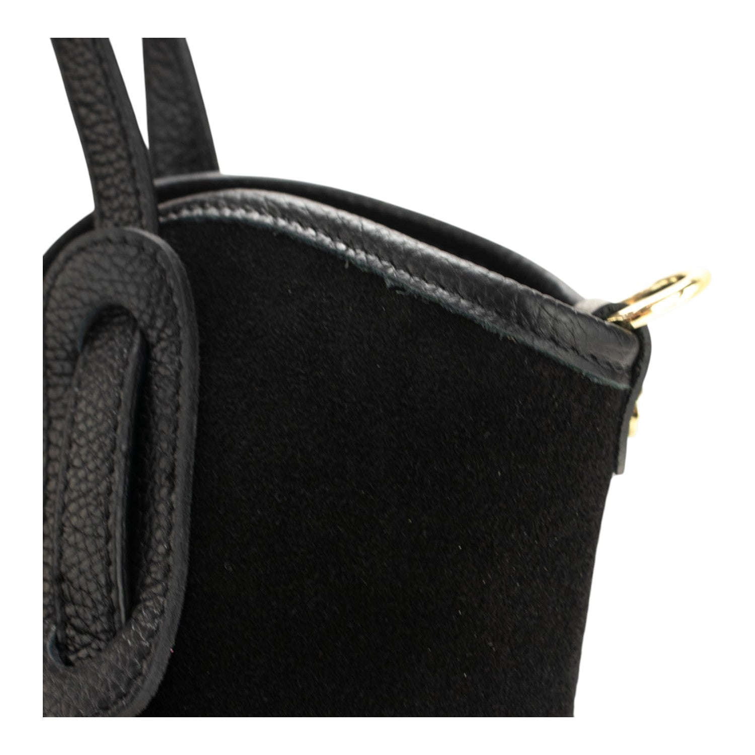 Bolso en Piel Pregato Siena Ante Negro - KimondoShop
