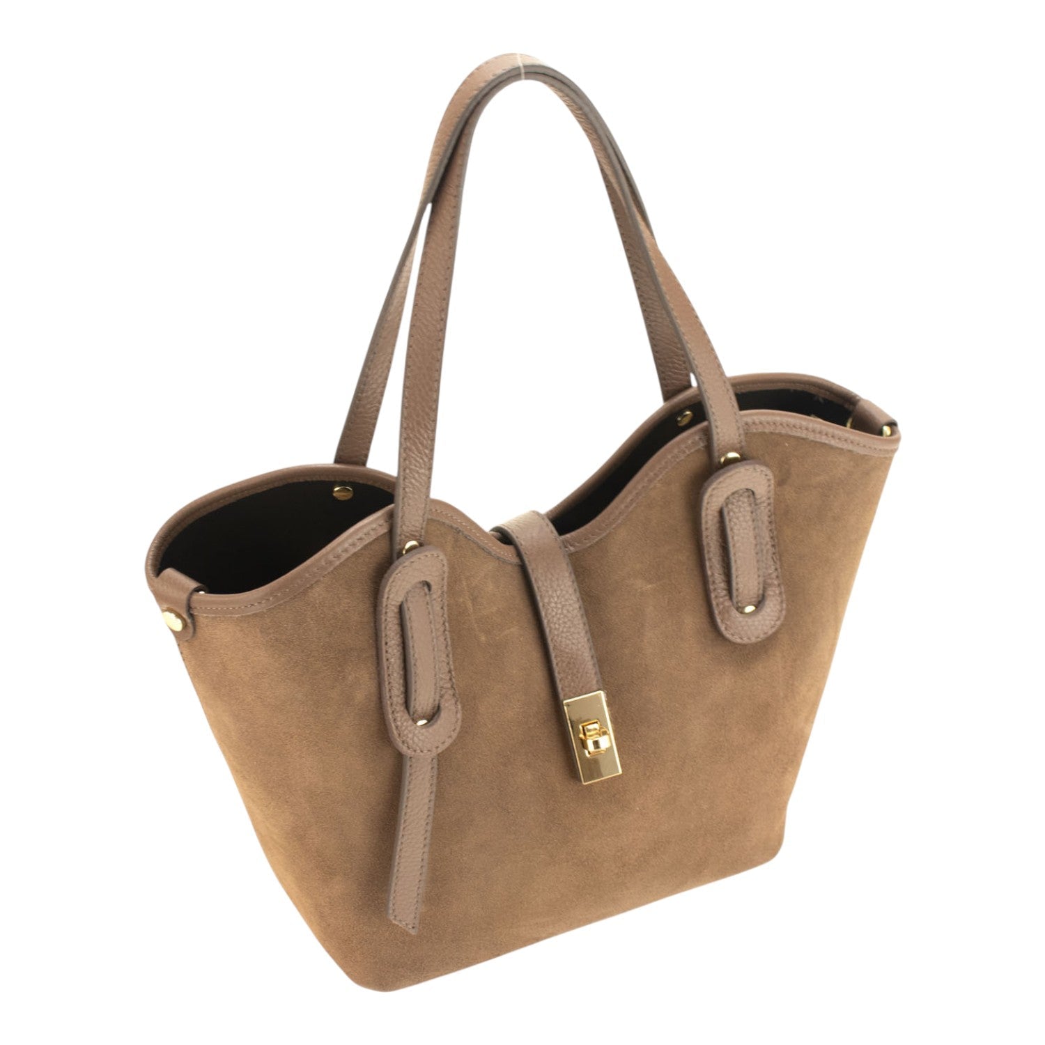 Bolso en Piel Pregato Siena Ante Taupe - KimondoShop