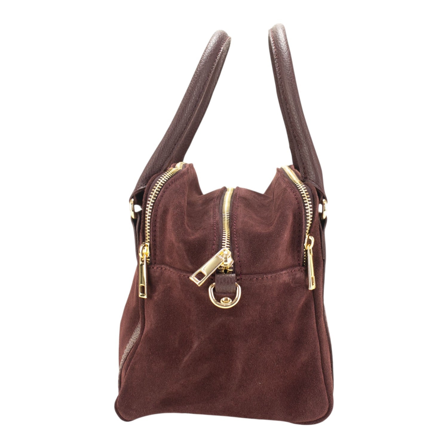 Bolso en Piel Pregato Verona Ante Burdeos - KimondoShop