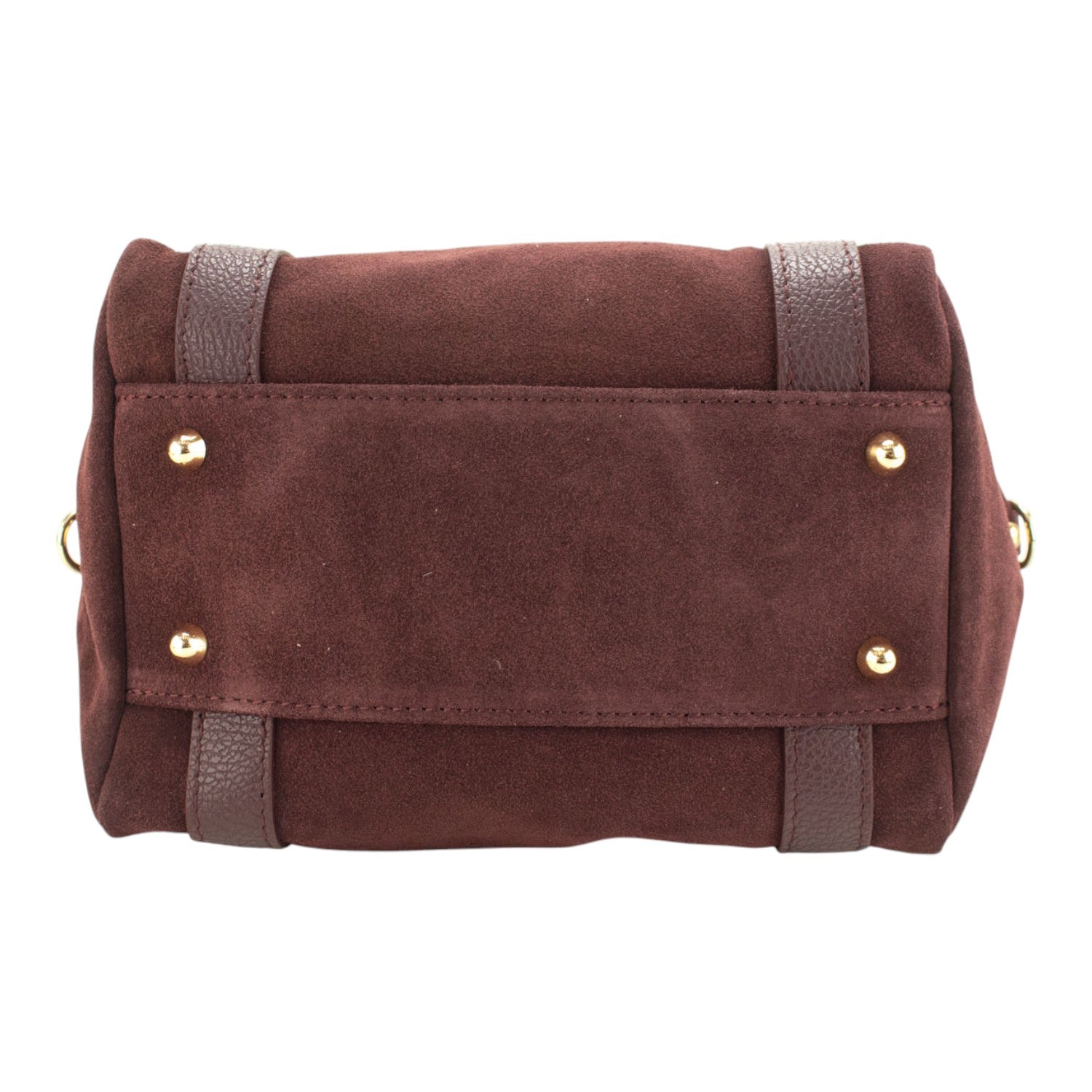 Bolso en Piel Pregato Verona Ante Burdeos - KimondoShop