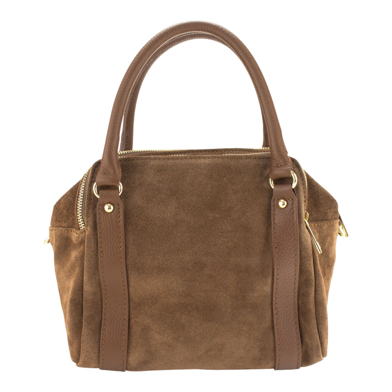 Bolso en Piel Pregato Verona Ante Camel - KimondoShop